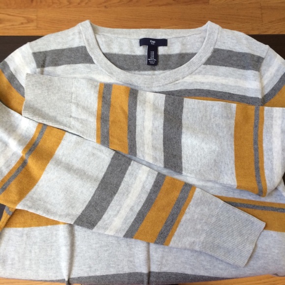 Gap sweater with grey/yellow/white stripes M - Picture 7 of 8